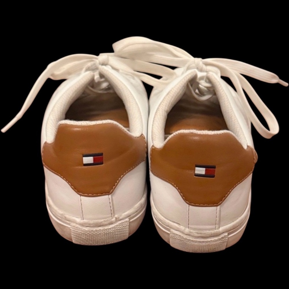 Tommy Hilfiger Women's White and Tan Sneakers | 8M - Picture 4 of 10